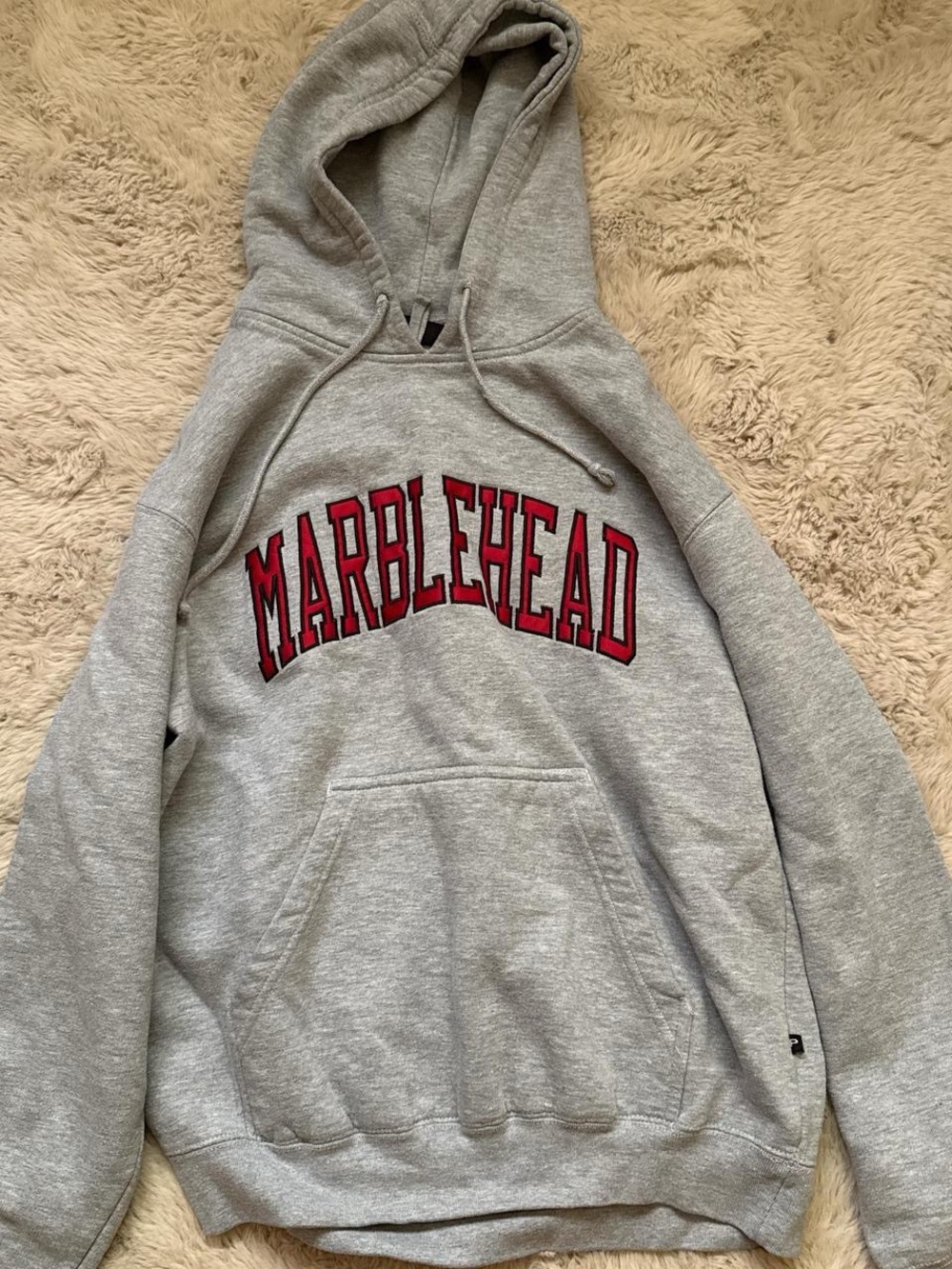 Marblehead Grey Pullover Hoodie Sweatshirt